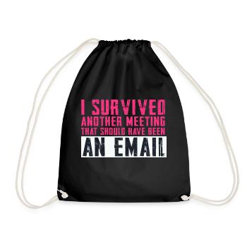 Drôle de dicton pour bureau, bureau, travail et travail - Sac de sport léger - noir - Devant