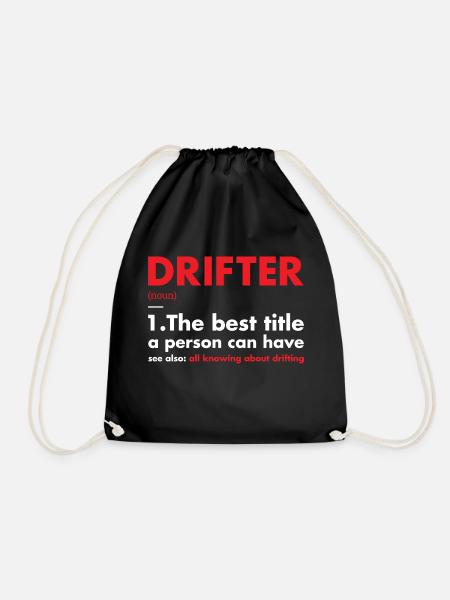 Sport Drifter Definition Drifting - Turnbeutel - Schwarz