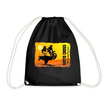 Sidecarcross - Sidecar Moto Cross - Drawstring Bag - black - Front