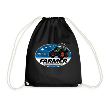 Tracteur - Tracteur - Agriculteur - Agriculteur - Sac de sport léger - noir - Devant