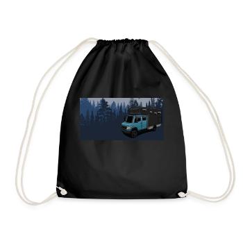 Cabin superstructure // Outdoor - Drawstring Bag - black - Front