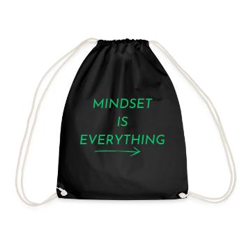 MINDSET IS EVERTHING - Turnbeutel - Schwarz - Vorne