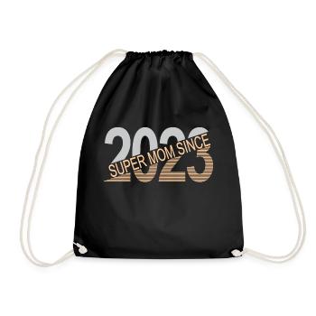 Super maman depuis 2023 - Sac de sport léger - noir - Devant