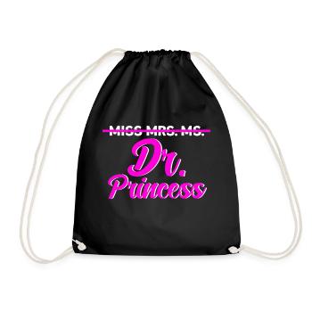 Prinzessin Doktor Geschenk - Turnbeutel - Schwarz - Vorne