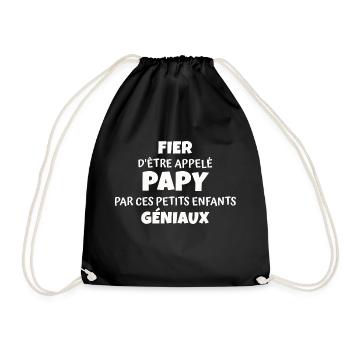fier d être appelé papy / cadeau humour grand-père - Sac de sport léger - noir - Devant