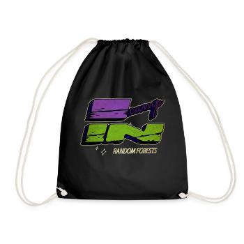 funny sayings gift building robots quote - Drawstring Bag - black - Front