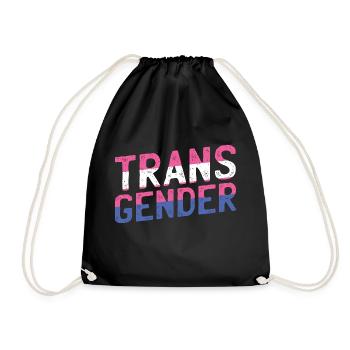 Transgender - Drawstring Bag - black - Front