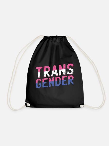 Transgender - Drawstring Bag - black