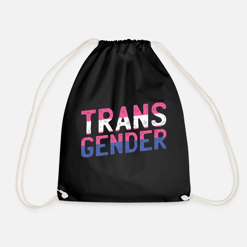 Transgender - Drawstring Bag - black