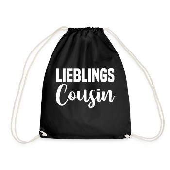 Lieblings Cousin - Turnbeutel - Schwarz - Vorne