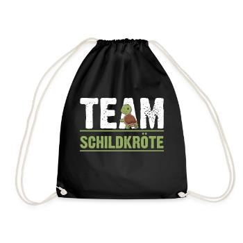 Schildkröte Schildkröten - Turnbeutel - Schwarz - Vorne