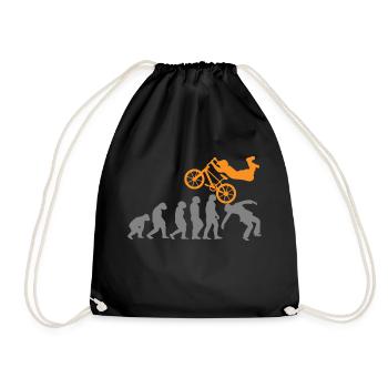 BMX Cycling Bicycle Cycling Evolution - Drawstring Bag - black - Front