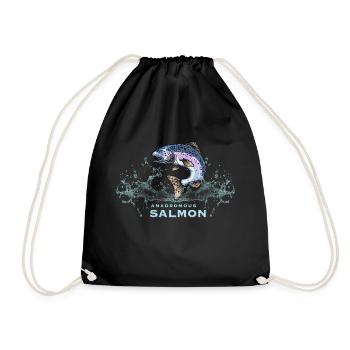 Pike IT Salmon Fishing - Drawstring Bag - black - Front