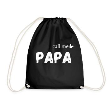 Call me dad - Drawstring Bag - black - Front