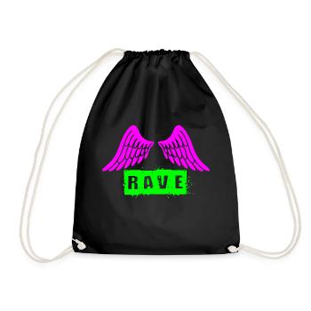 Rave - Drawstring Bag - black - Front