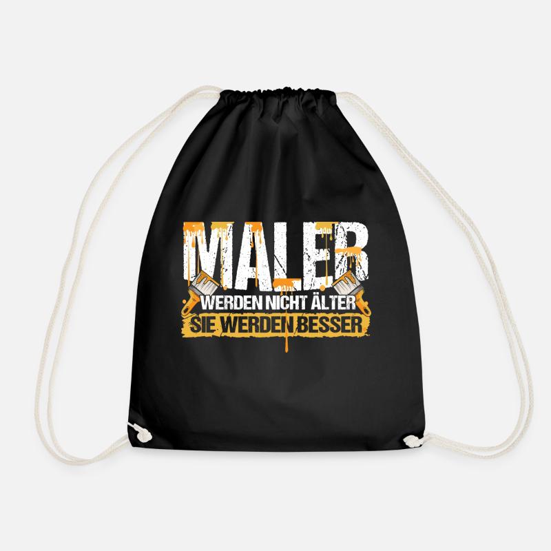 Malermeister Handwerker Maler werden nicht älter - Turnbeutel - Schwarz