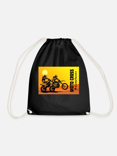 Moto Cross - Motocross - Supercross - Turnbeutel - Schwarz