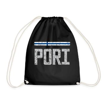 Pori - Turnbeutel - Schwarz - Vorne
