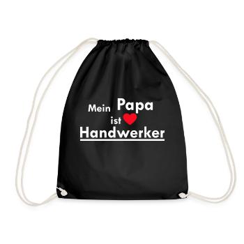 Handwerker Handyman Handwerk Werkzeug Baustelle - Turnbeutel - Schwarz - Vorne