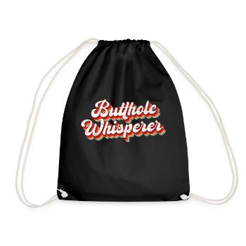 Butthole Whisperer Sarcastic Jokes Retro Vintage - Sac de sport léger - noir - Devant