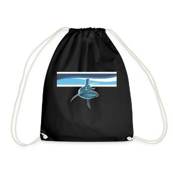 Baleine à bosse - Sac de sport léger - noir - Devant