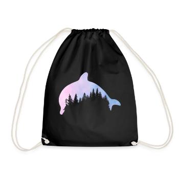 Dauphin de forêt - Sac de sport léger - noir - Devant