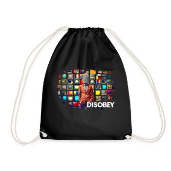 Disobey TV - Drawstring Bag - black - Front