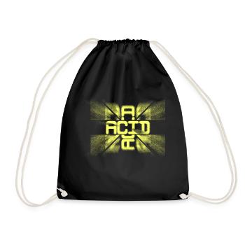 Acid House Techno EDM Party Festival DJ - Drawstring Bag - black - Front
