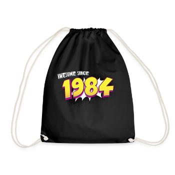 39e anniversaire rétro dans le style de bande dessinée Pop Art - Sac de sport léger - noir - Devant