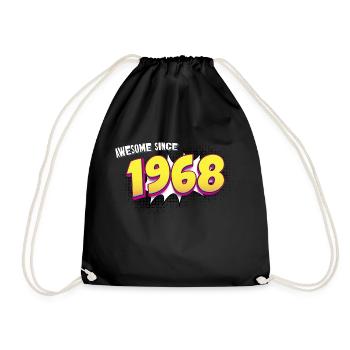 Rétro 55e anniversaire dans le Style de bande dessinée Pop Art - Sac de sport léger - noir - Devant