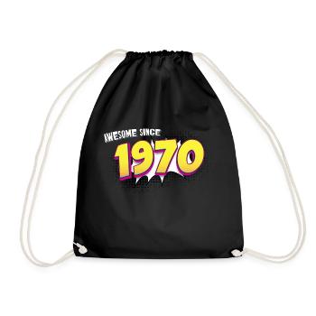 Rétro 53e anniversaire dans le Style de bande dessinée Pop Art - Sac de sport léger - noir - Devant