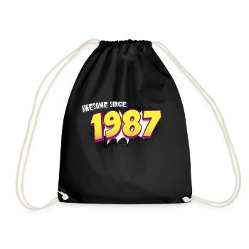Rétro 36e anniversaire dans le Style de bande dessinée Pop Art - Sac de sport léger - noir - Devant
