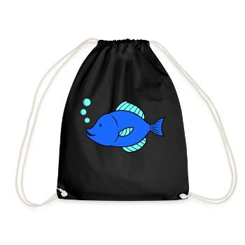 Fish Comic - Drawstring Bag - black - Front