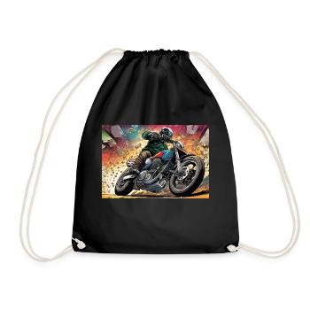 Motard furieux - Sac de sport léger - noir - Devant