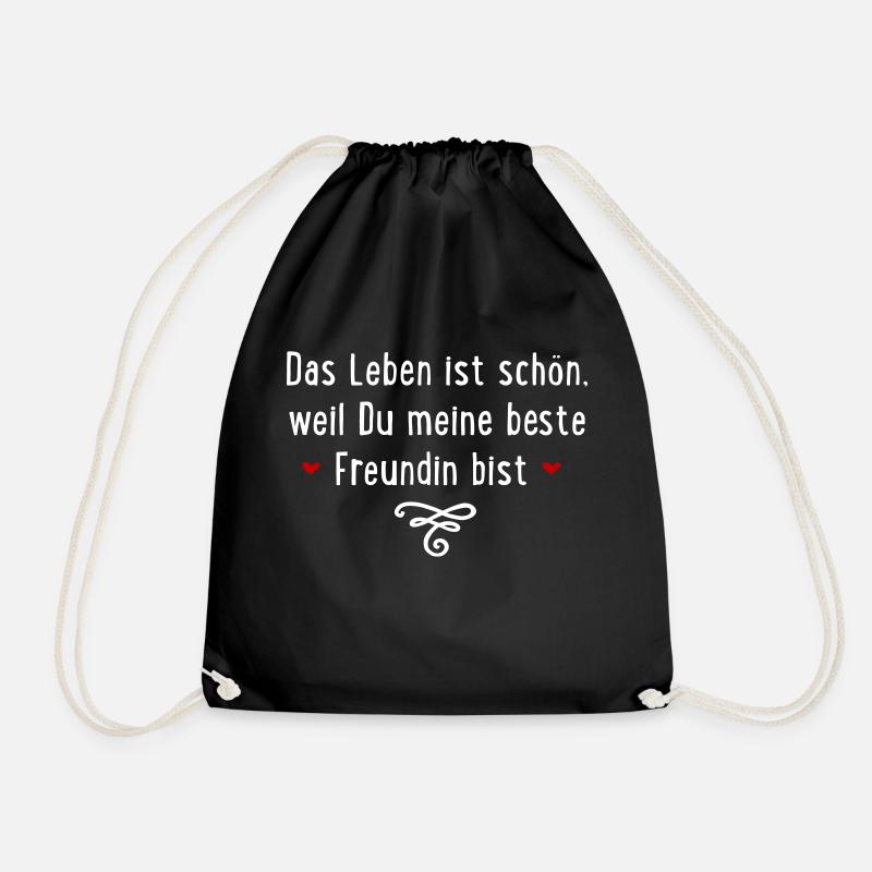 Beste Freundin - Turnbeutel - Schwarz