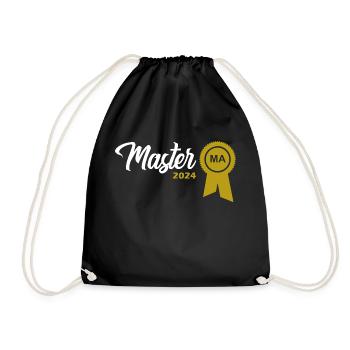 Master 2024 Masterabschluss Sponsion Absolvent - Turnbeutel - Schwarz - Vorne