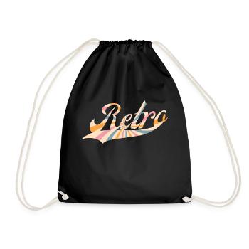 Rétro- idée cadeauvintage - Sac de sport léger - noir - Devant