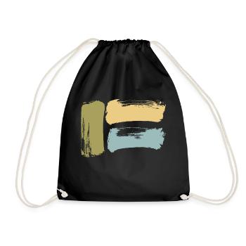Art abstrait - Sac de sport léger - noir - Devant