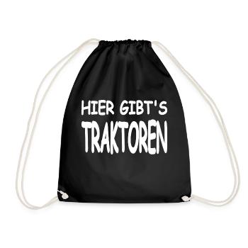 Traktoren - Turnbeutel - Schwarz - Vorne