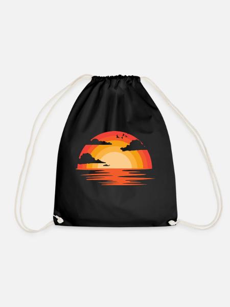 Sonnenuntergang - Turnbeutel - Schwarz