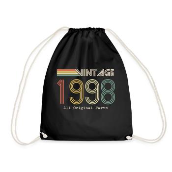 Episch & Legendär Geboren 1998: 26-jähriges Jubiläum - Turnbeutel - Schwarz - Vorne