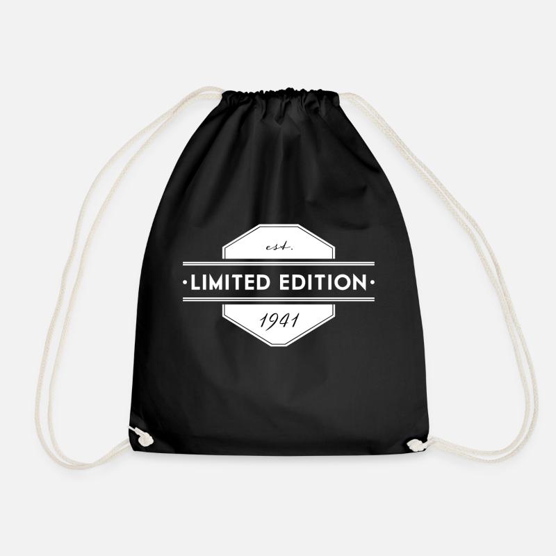 LIMITED EDITION_ 1941 in white - Drawstring Bag - black