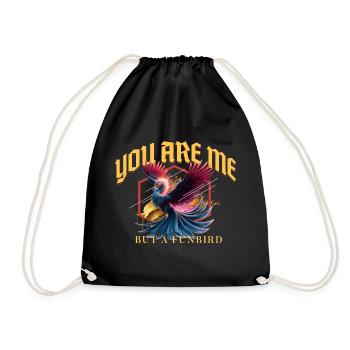 Oiseau amusant - Sac de sport léger - noir - Devant
