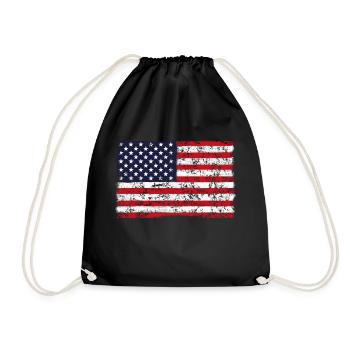 DRAPEAU DE L’AMÉRIQUE rétro - Sac de sport léger - noir - Devant