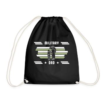 Papa Papa Fête des pères Soldat militaire - Sac de sport léger - noir - Devant