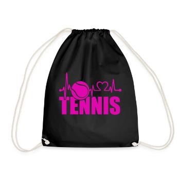Tennis Love - Drawstring Bag - black - Front