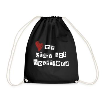 J’adore mon petit ami fou et sexy - Sac de sport léger - noir - Devant