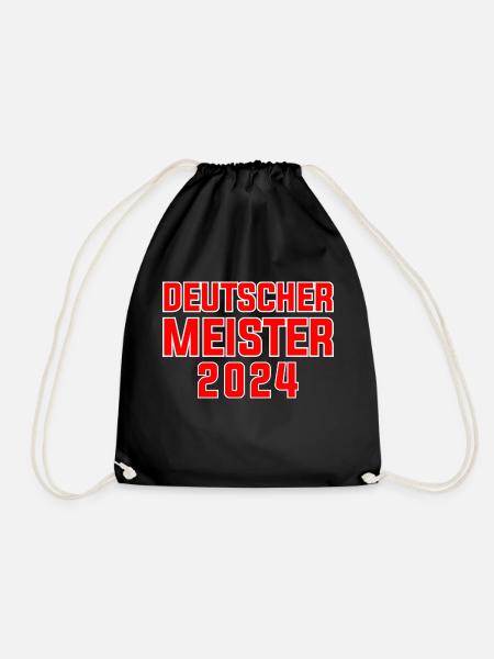 Leverkusen German Champion 2024 Football Club - Drawstring Bag - black