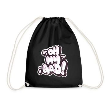Oh my God - Drawstring Bag - black - Front