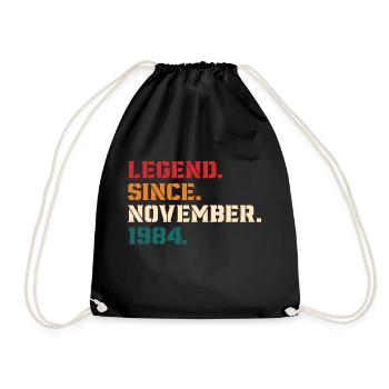 Legende seit November 1984 - Turnbeutel - Schwarz - Vorne